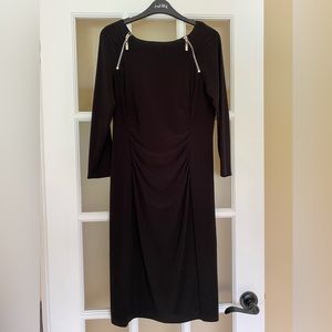 Joseph Ribkoff black dress with zippers